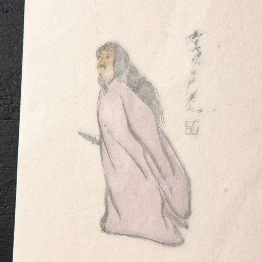 80-90年代荣宝斋制套色木版水印《齐白石人物》老信笺（一包48张） 商品图4