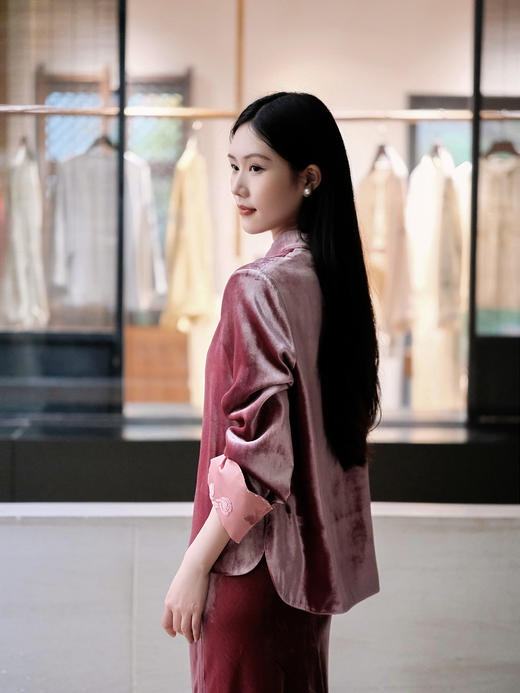 盛唐牡丹 | 丝绒拼富贵牡丹漳缎外套 商品图7