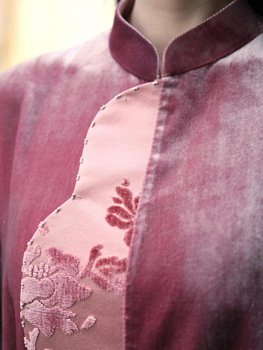 盛唐牡丹 | 丝绒拼富贵牡丹漳缎外套 商品图4