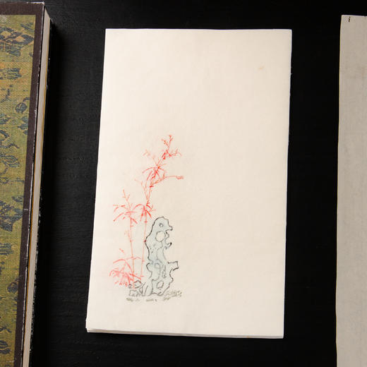 80-90年代古卦制套色木版水印《竹石古谱》老信笺（一包30张） 商品图2