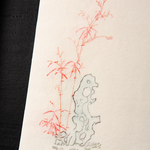 80-90年代古卦制套色木版水印《竹石古谱》老信笺（一包30张） 商品图3