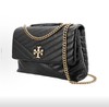 TORY BURCH Kira 人字绗缝皮拼链条肩带 皮革 单肩斜挎包 大号 女款 黑色 商品缩略图1