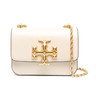 TORY BURCH 汤丽柏琦 Eleanor 立体感黄铜的标志性TLogo绳索状链条 牛皮革 小方包斜挎单肩包 小号 女款 奶油白 商品缩略图0