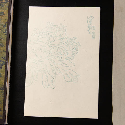 80-90年代朵云轩制木版水印《陈佩秋曹州牡丹》老信笺（一包40张） 商品图7