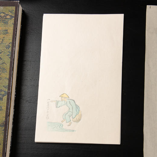 80-90年代荣宝斋制套色木版水印《齐白石人物》老信笺（一包48张） 商品图2