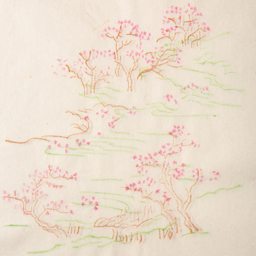 80-90年代套色木版水印《山水》老信笺（一包40张） 商品图6