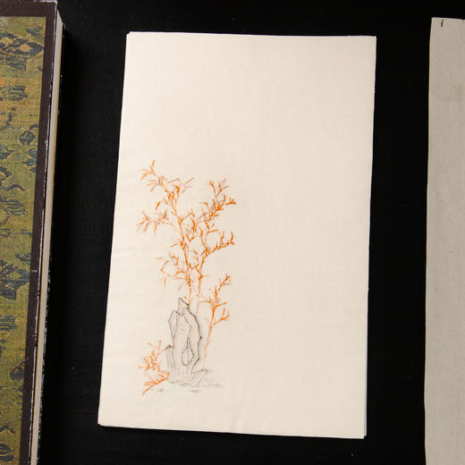 80-90年代古卦制套色木版水印《竹石古谱》老信笺（一包30张） 商品图5