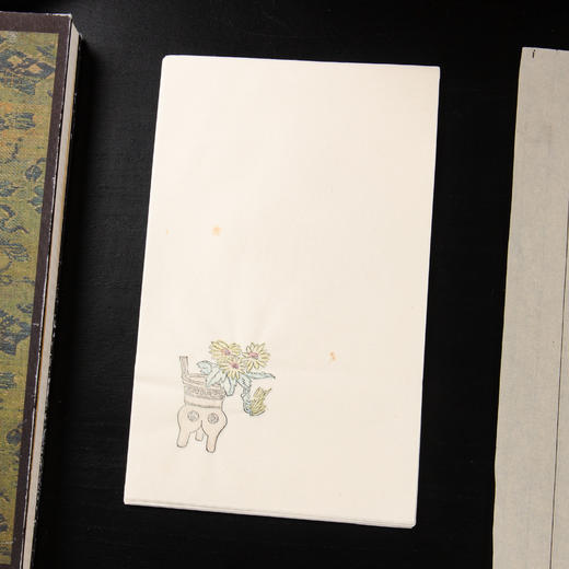 80-90年代十竹斋制套色木版水印《清贡图案》老信笺（一包40张） 商品图2