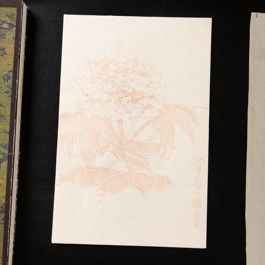 80-90年代朵云轩制木版水印《陈佩秋曹州牡丹》老信笺（一包40张） 商品图11