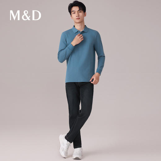 【名盾】秋冬新款长袖POLO衫，轻弹透气，通勤百搭M0CL11786A 商品图4