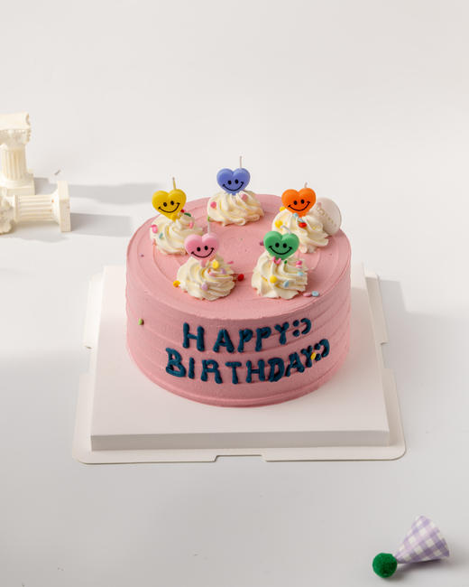韩风笑脸生日蛋糕 商品图0