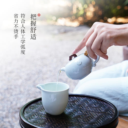 陆宝陶瓷功夫茶具新中式轻奢整套茶具套装家用送礼金声和鸣茶礼茶组青瓷冰裂 商品图5