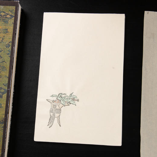 80-90年代十竹斋制套色木版水印《清贡图案》老信笺（一包40张） 商品图6