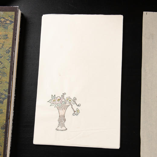 80-90年代十竹斋制套色木版水印《清贡图案》老信笺（一包40张） 商品图4