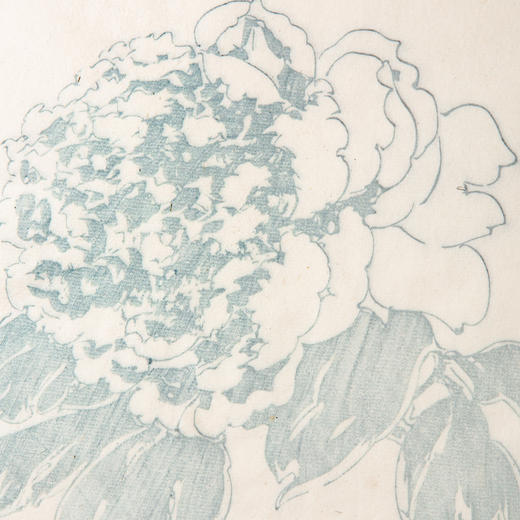 80-90年代朵云轩制木版水印《陈佩秋曹州牡丹》老信笺（一包40张） 商品图10