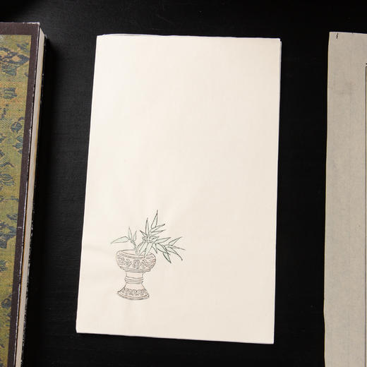 80-90年代十竹斋制套色木版水印《清贡图案》老信笺（一包40张） 商品图3