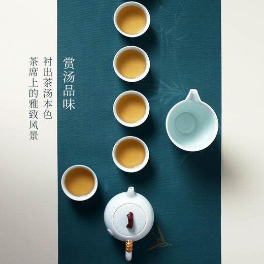 陆宝陶瓷功夫茶具新中式轻奢整套茶具套装家用送礼金声和鸣茶礼茶组青瓷冰裂 商品图4