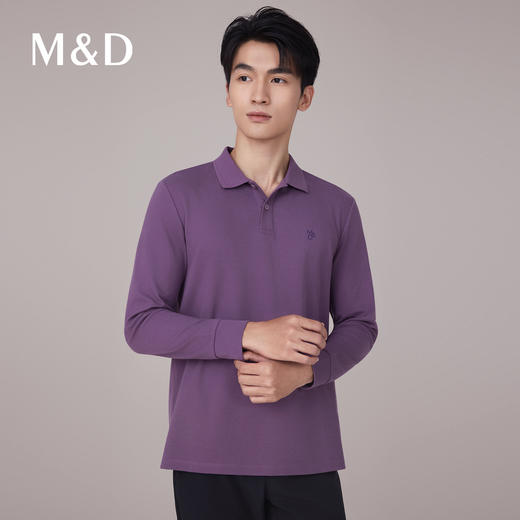 【名盾】秋冬新款长袖POLO衫，轻弹透气，通勤百搭M0CL11786A 商品图1