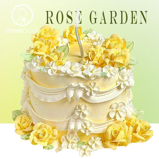 玫瑰水果动物奶油蛋糕 商品图1