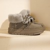 西村名物2025年冬季新款厚底加绒保暖雪地靴气质贝果系列棉鞋毛毛鞋短靴T25DS49171 商品缩略图10