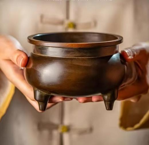 7号三足立香炉黄铜 商品图0