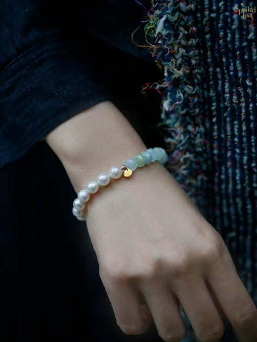 SpoiledBrat Jewelry 海蓝宝珍珠OT扣手链 商品图2