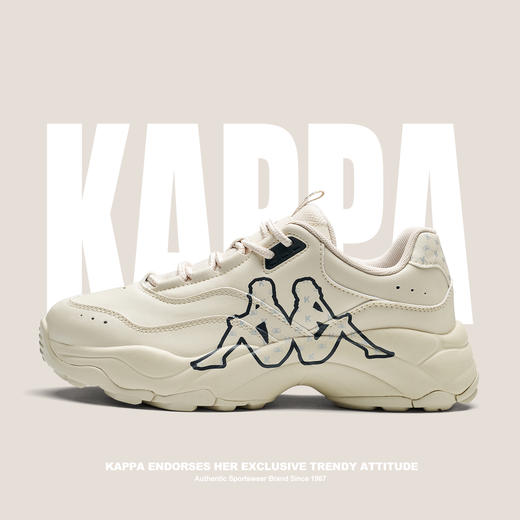 Kappa 老爹鞋女2025新款复古跑步鞋男女厚底休闲运动鞋K0FZ5MC30 商品图4