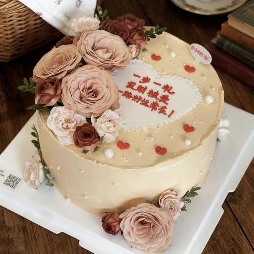 复古INS鲜花 - 卡布奇诺复古玫瑰  奶油蛋糕 商品图0