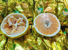 橙心橙意黄金黄柚一个