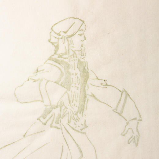 80-90年代荣宝斋制木版水印《叶浅予人物》老信笺（一包40张） 商品图5