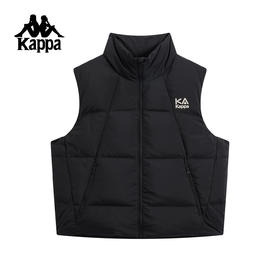 Kappa 羽绒马甲男2025新款冬季保暖背心马甲外套女上衣K0FY2NY71