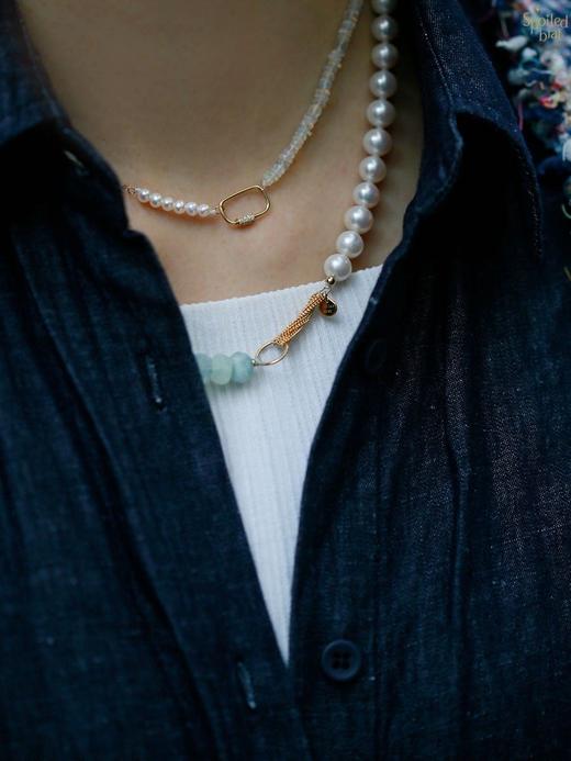 SpoiledBrat Jewelry海蓝宝珍珠项链 商品图1