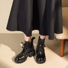 西村名物2025年冬季新款厚底增高防滑系带英伦风帅气马丁靴T25DS49461 商品缩略图6