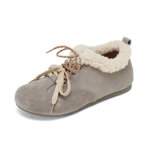 西村名物2025年冬季新款系带平底毛绒内底保暖勃肯鞋毛毛鞋T25DM49451 商品图12