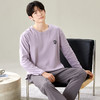 【换季出清】自然醒素觉男士家居服100%棉长袖套头睡衣QH 商品缩略图3