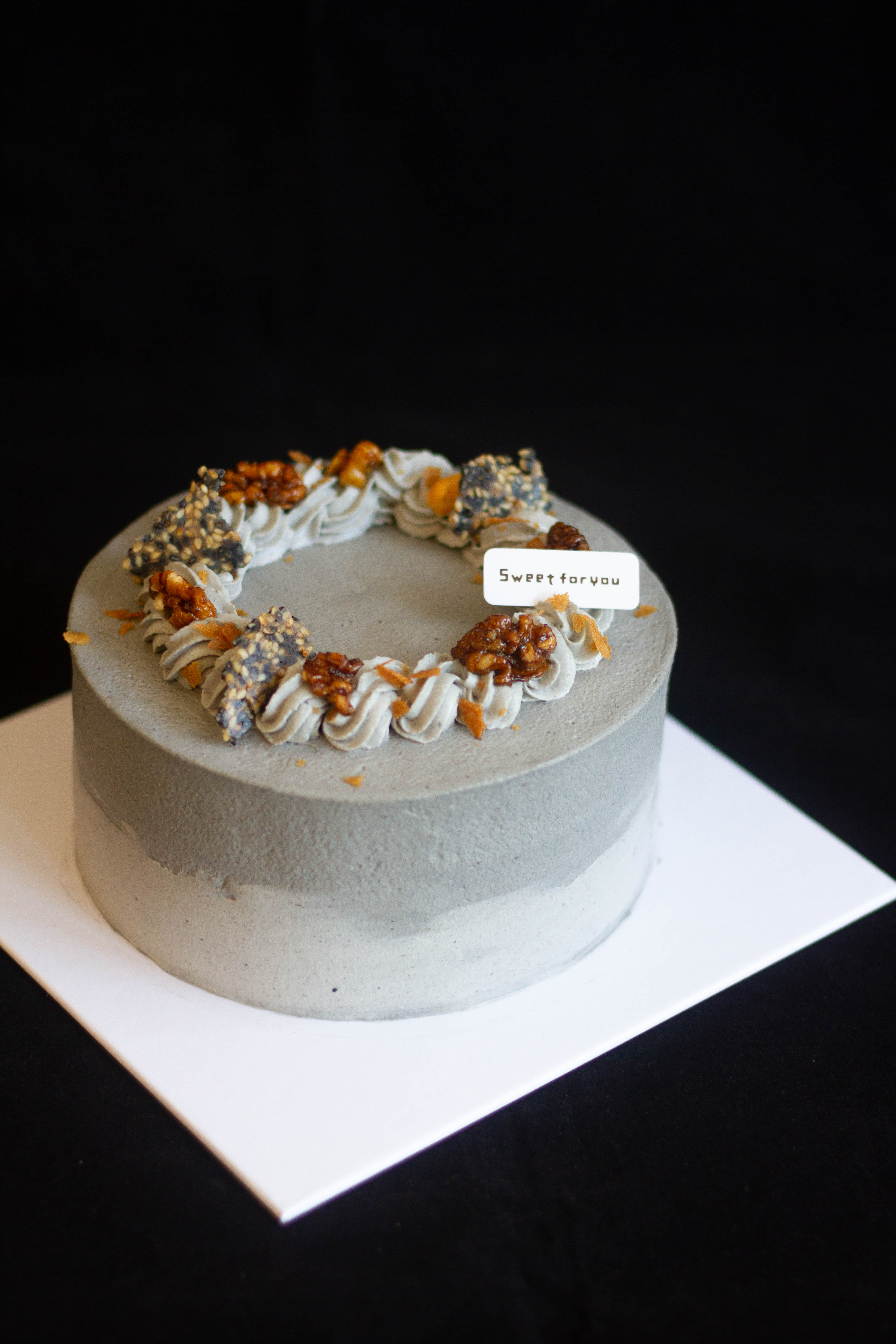 海盐豆乳黑芝麻蛋糕