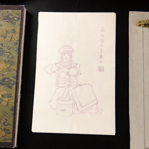 80-90年代荣宝斋制木版水印《叶浅予人物》老信笺（一包40张） 商品图3