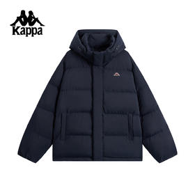 Kappa 运动羽绒服男2025新款冬季连帽保暖防风外套女潮K0F72YY21