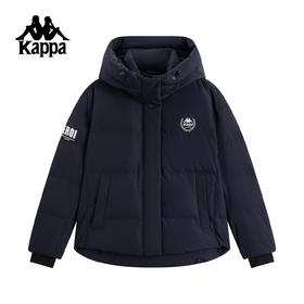 Kappa 运动羽绒服女2025新款冬季连帽面包服保暖外套K0F82YY10