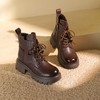 西村名物2025年冬季新款厚底增高防滑系带英伦风帅气马丁靴T25DS49461 商品缩略图7