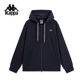 Kappa 运动外套男2025新款纯棉连帽针织开身帽衫上衣女K0F72MK20