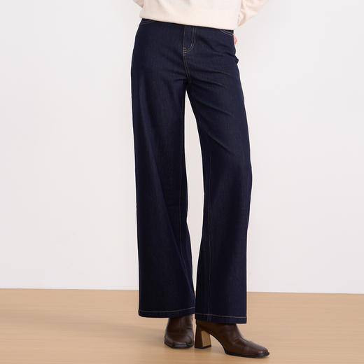 EITIE爱特爱直筒高腰显瘦百搭保暖加绒羽绒裤冬季新款羽绒裤D2505919 商品图2