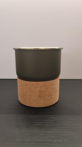 木纹PU皮革防烫水杯