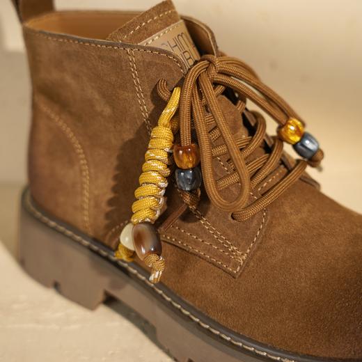 西村名物2025年冬季新款厚底防滑英伦风复古增高爆款马丁靴T25DS49511 商品图9