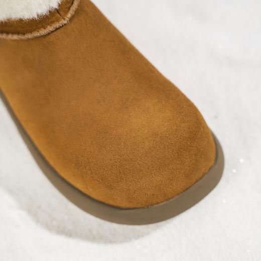 西村名物2025年冬季新款厚底平跟防滑毛绒内里保暖雪地靴舒适毛毛鞋T25DS49541 商品图9