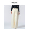 VIMAGE纬漫纪百搭宽松休闲舒适棉简约香槟白秋季新款牛仔裤V2405113 商品缩略图4