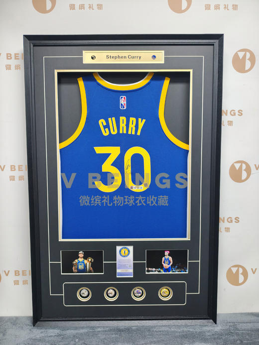 收藏系列 库里 勇士队30号蓝色 75周年 亲笔签名球衣 商品图1