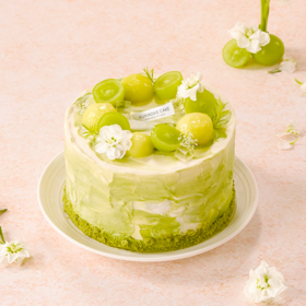 【青提蜜瓜蛋糕】阳光玫瑰青提+玫珑蜜瓜+伯牙绝弦茉莉雪芽奶油+表面少许抹茶奶油