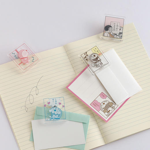 日本哆啦A梦新品！便签本贴纸夹子笔记本和纸胶带合辑 商品图3