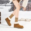 西村名物2025年冬季新款厚底平跟防滑毛绒内里保暖雪地靴舒适毛毛鞋T25DS49541 商品缩略图2